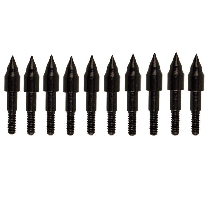 Haller Arrowhead, Screw-On, Black, Metal, 10 pcs.